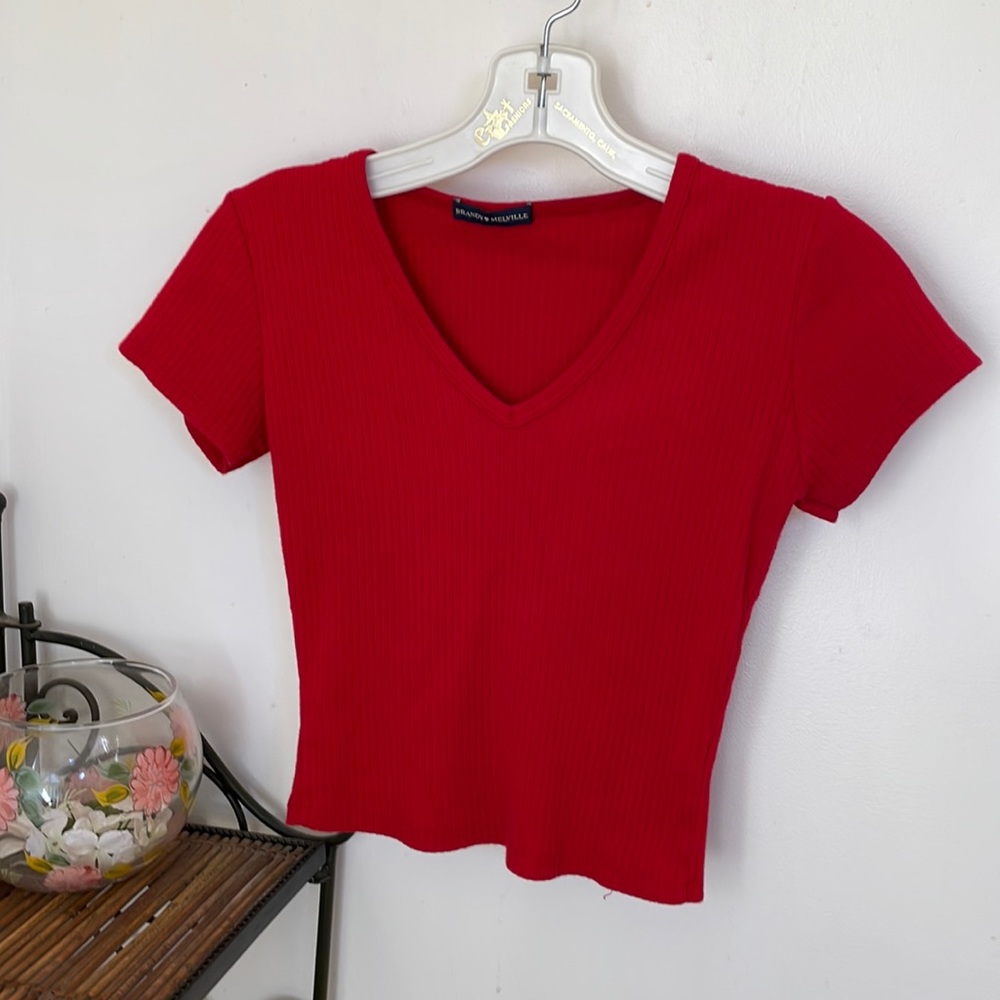 BRANDY MELVILLE Cute Red Crop Top🌹